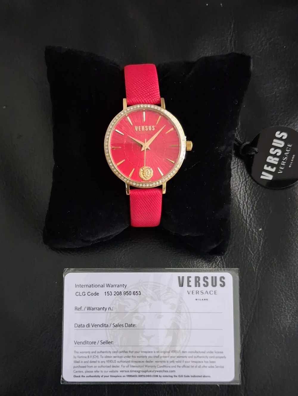 Versus Versace Red and Gold Women's Watch with Matching Strap